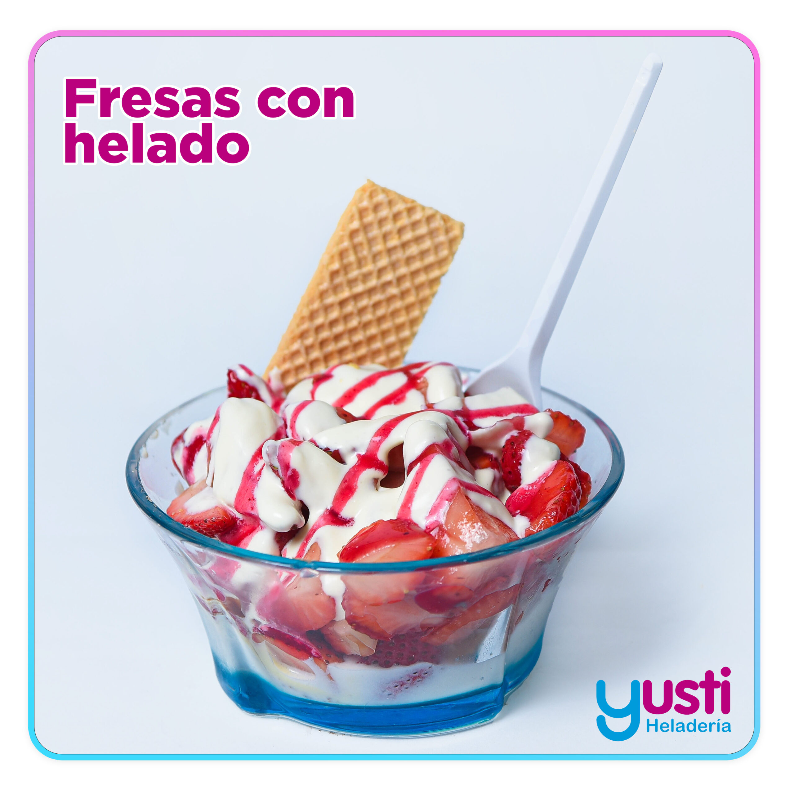 Fresas con helado